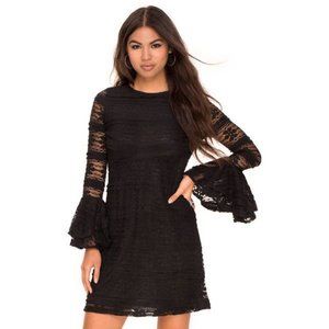 Motel Clementine Babydoll Bell Sleeve Lace Dress
